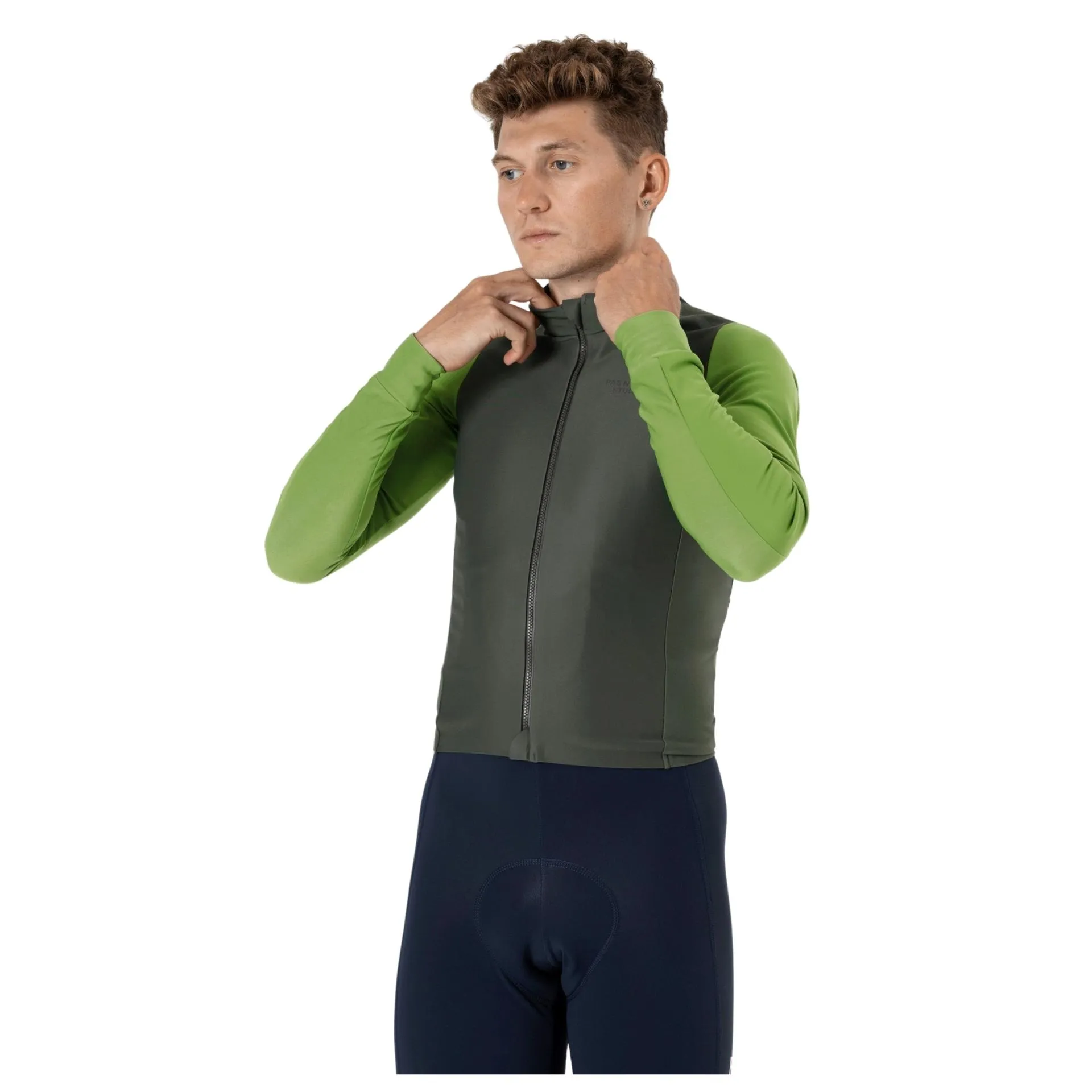 Pas Normal Studios Mens Mechanism Thermal Long Sleeve Jersey, Ivy green 1 Pas Normal Studios Mens Mechanism Thermal Long Sleeve Jersey, Ivy green 1