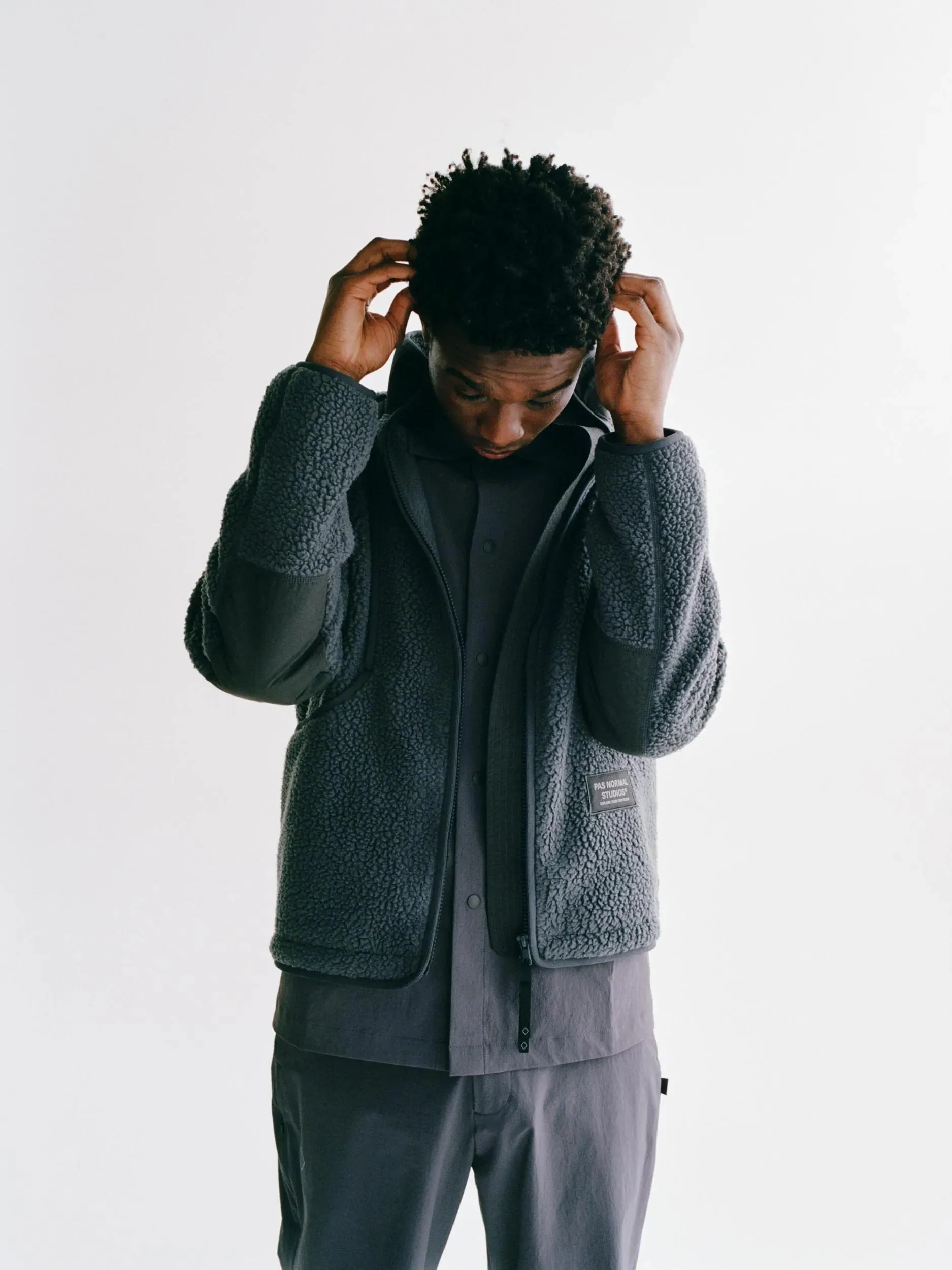 Pas Normal Studios Off Race Pile Fleece Jacke Pas Normal Studios Off Race Pile Fleece Jacke