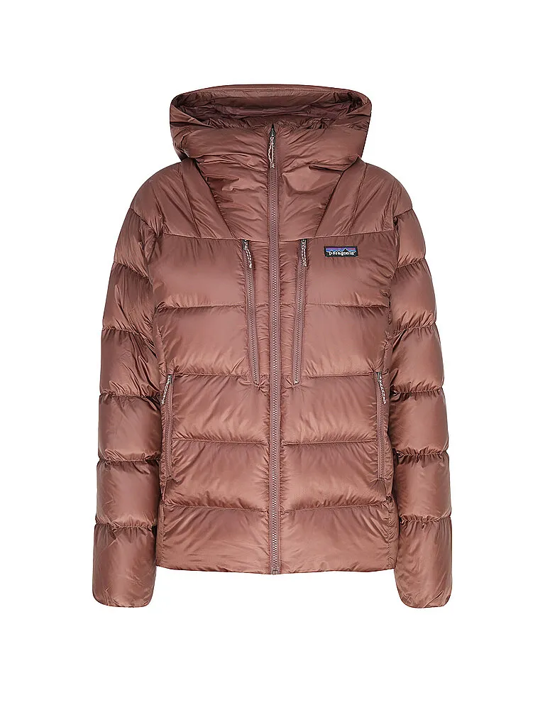 Patagonia Damen Isojacke Fitz Roy Down Hoodie, Beere Patagonia Damen Isojacke Fitz Roy Down Hoodie, Beere