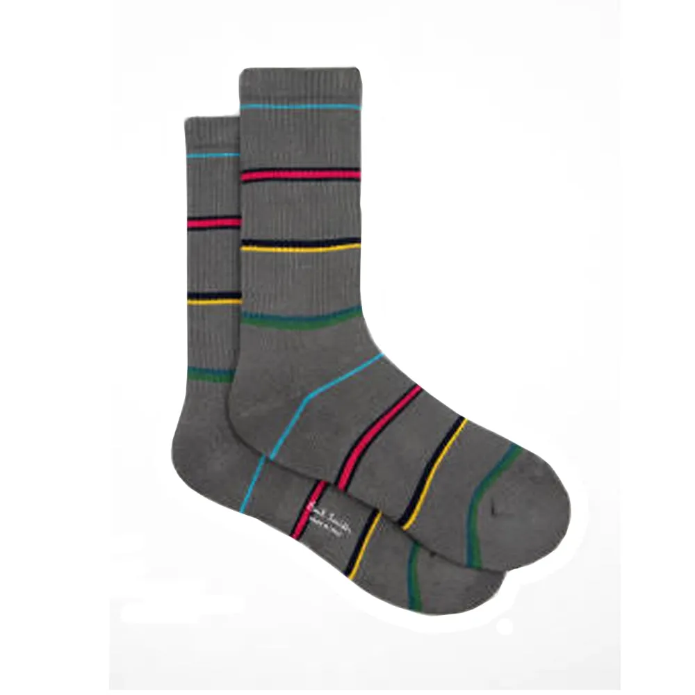 Paul Smith Cillian Stripe Socken, Grey
