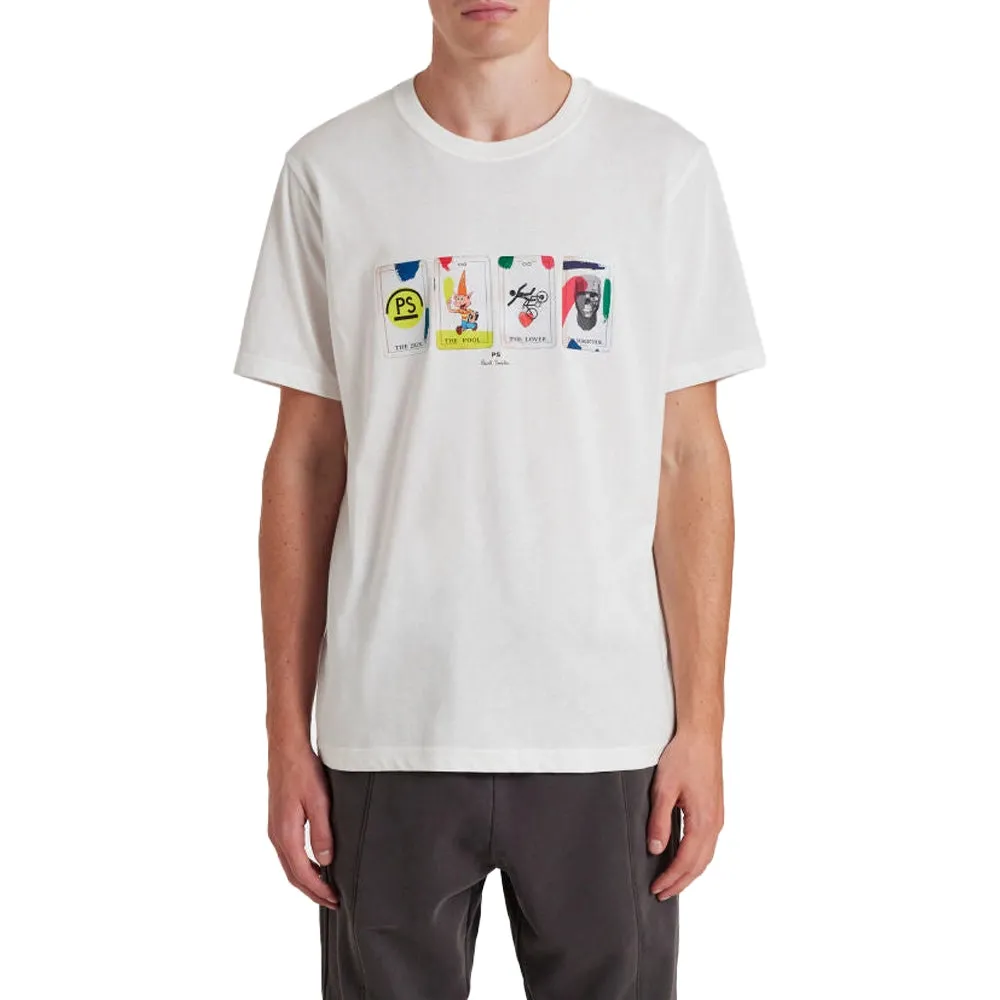 Paul Smith TShirt SS Reg Fit Tarot Cards, Weiß, M Paul Smith TShirt SS Reg Fit Tarot Cards, Weiß, M