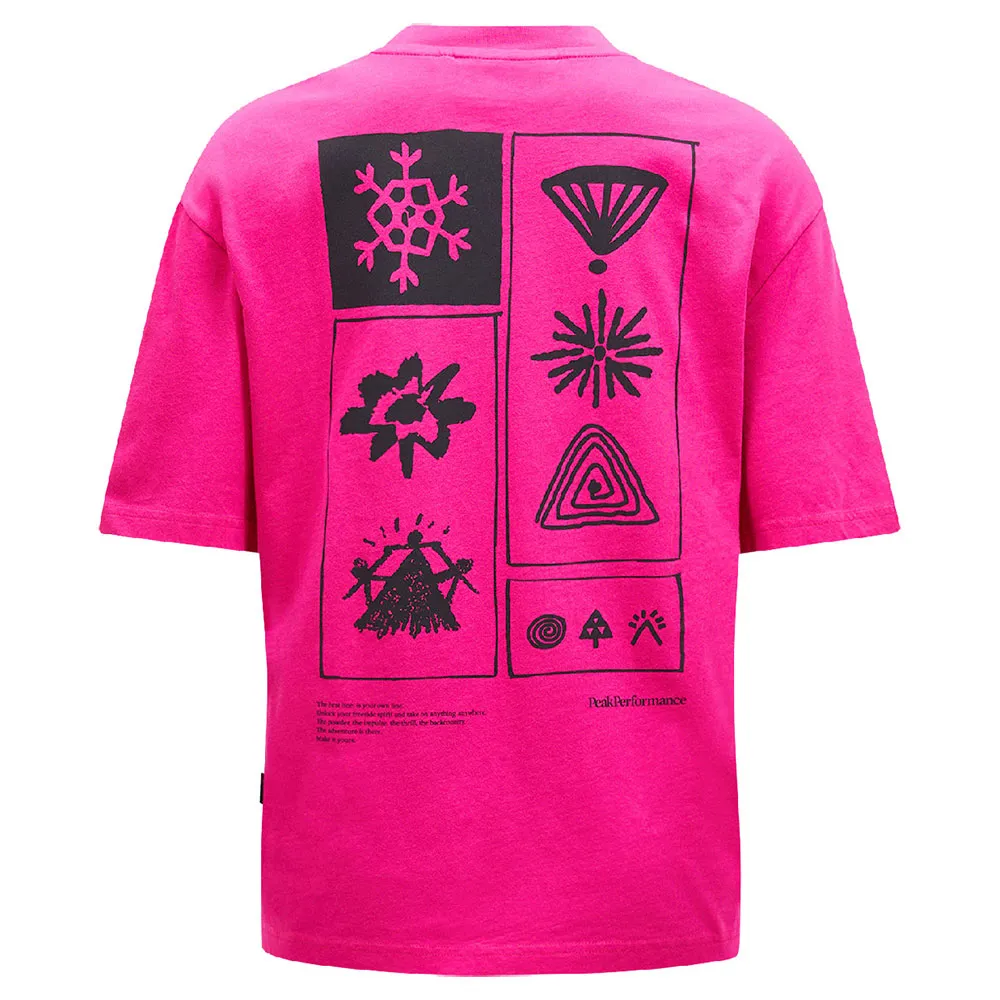 PeakPerformance Graphic Kurzarm-t-shirt, Beet purple PeakPerformance Graphic Kurzarm-t-shirt, Beet purple