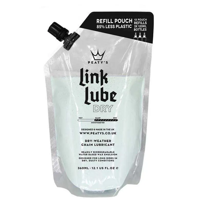 Peaty's Link Dry Chain Schmiermittel 360ml, Clear / black, One Size Peaty's Link Dry Chain Schmiermittel 360ml, Clear / black, One Size