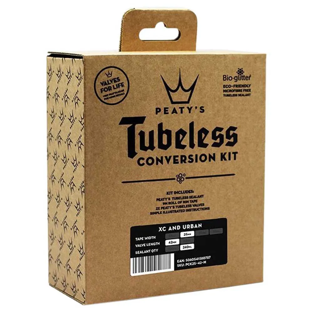 Peaty's Xc/urban Tubeless Umrüstungskit, Brown, 25mm Peaty's Xc/urban Tubeless Umrüstungskit, Brown, 25mm