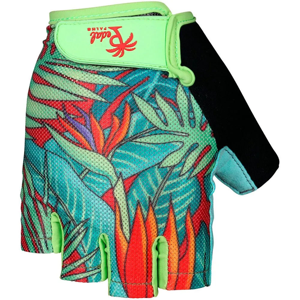 Pedal Palms Bird Of Paradise Kurze Handschuhe, Green / beige Pedal Palms Bird Of Paradise Kurze Handschuhe, Green / beige