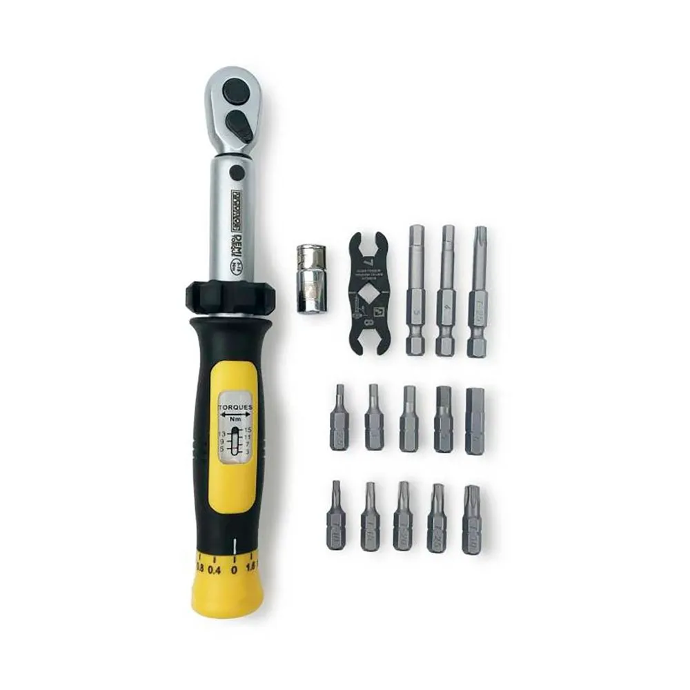 Pedros Demi Torque Wrench Ii + Bit Set Werkzeug, Black / yellow, One Size Pedros Demi Torque Wrench Ii + Bit Set Werkzeug, Black / yellow, One Size