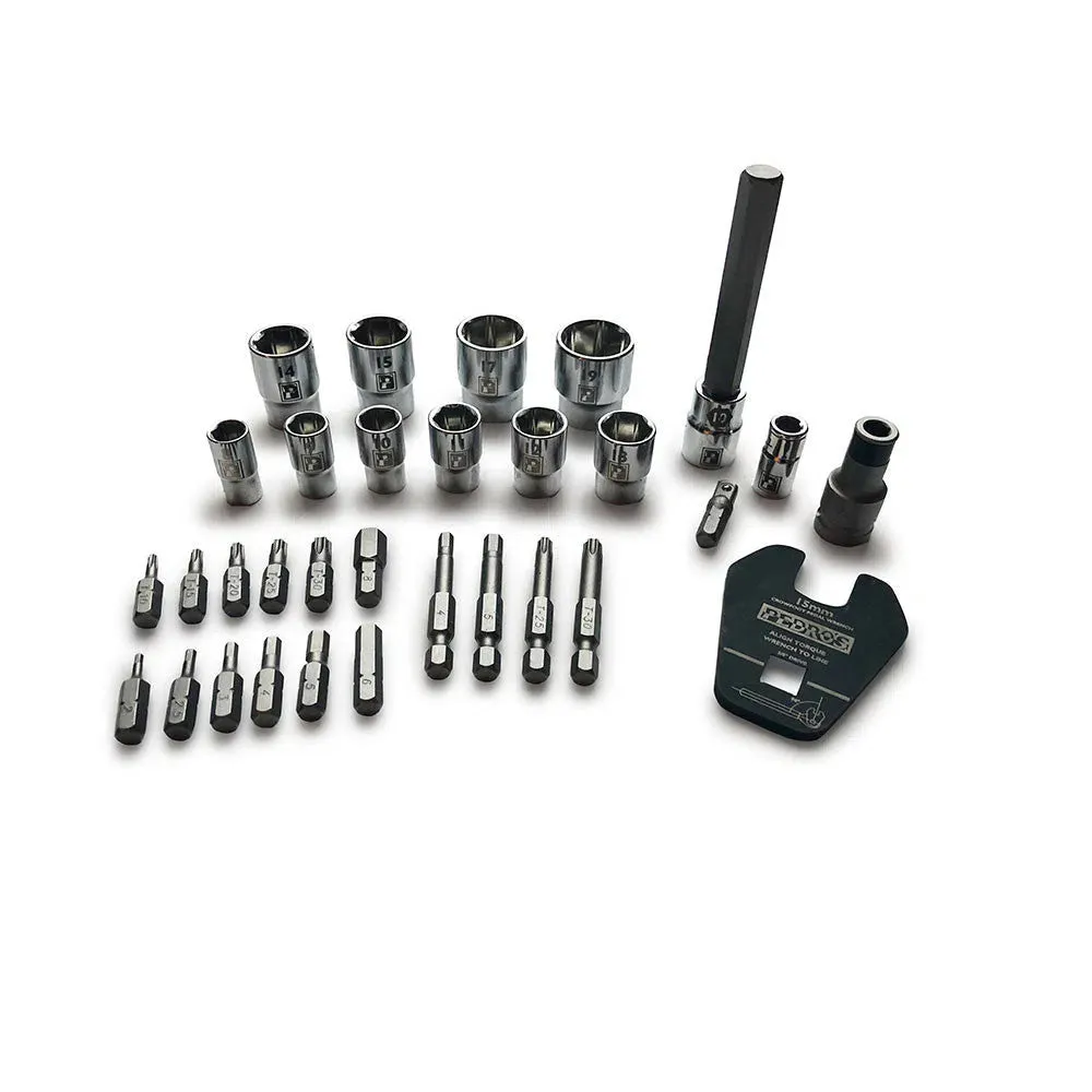 Pedros PEDRO'S PRO BIT AND SOCKET SET, 31 PIECES Pedros PEDRO'S PRO BIT AND SOCKET SET, 31 PIECES