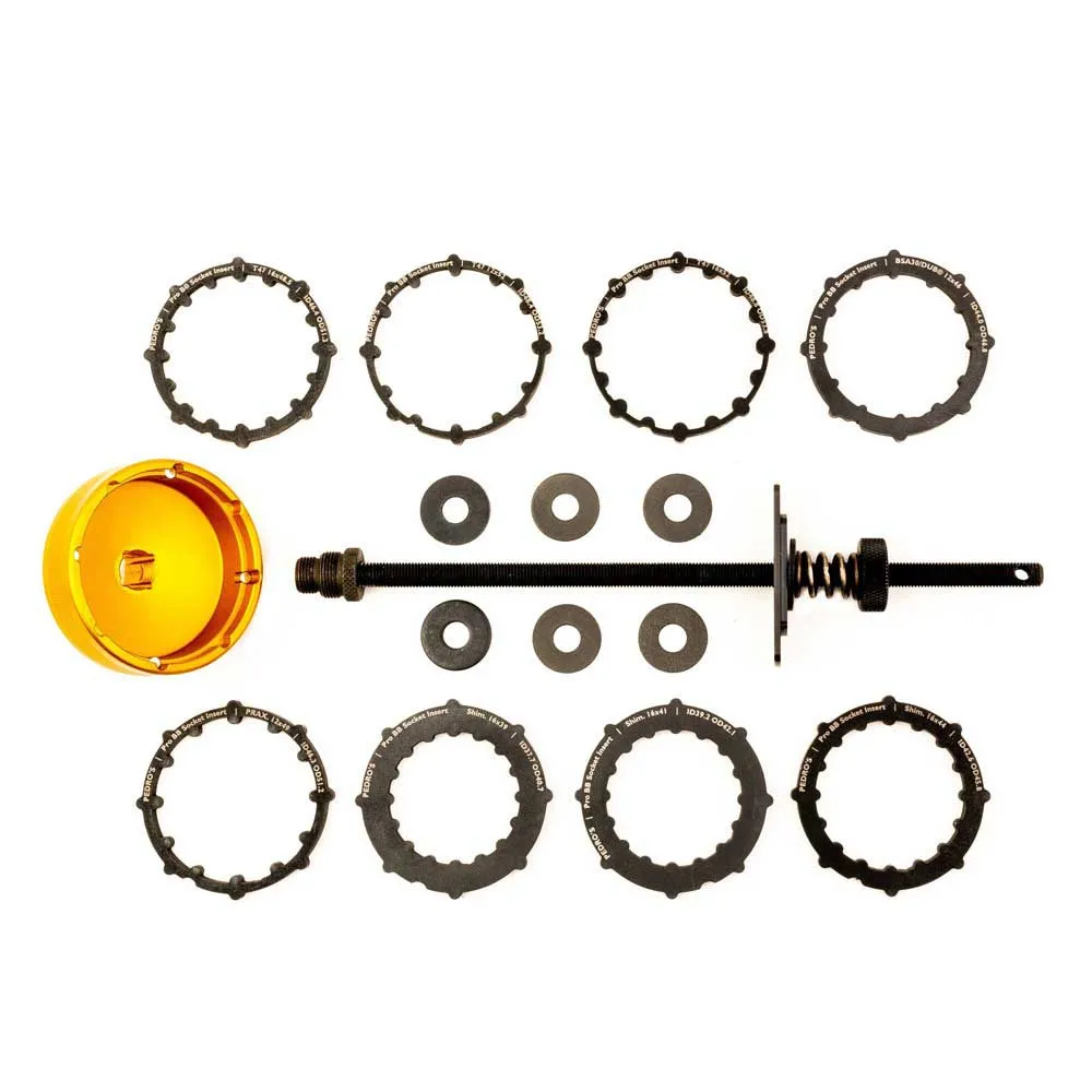 Pedros Pro 10 Adapters Tretlagergehäuse, Gold, One Size Pedros Pro 10 Adapters Tretlagergehäuse, Gold, One Size
