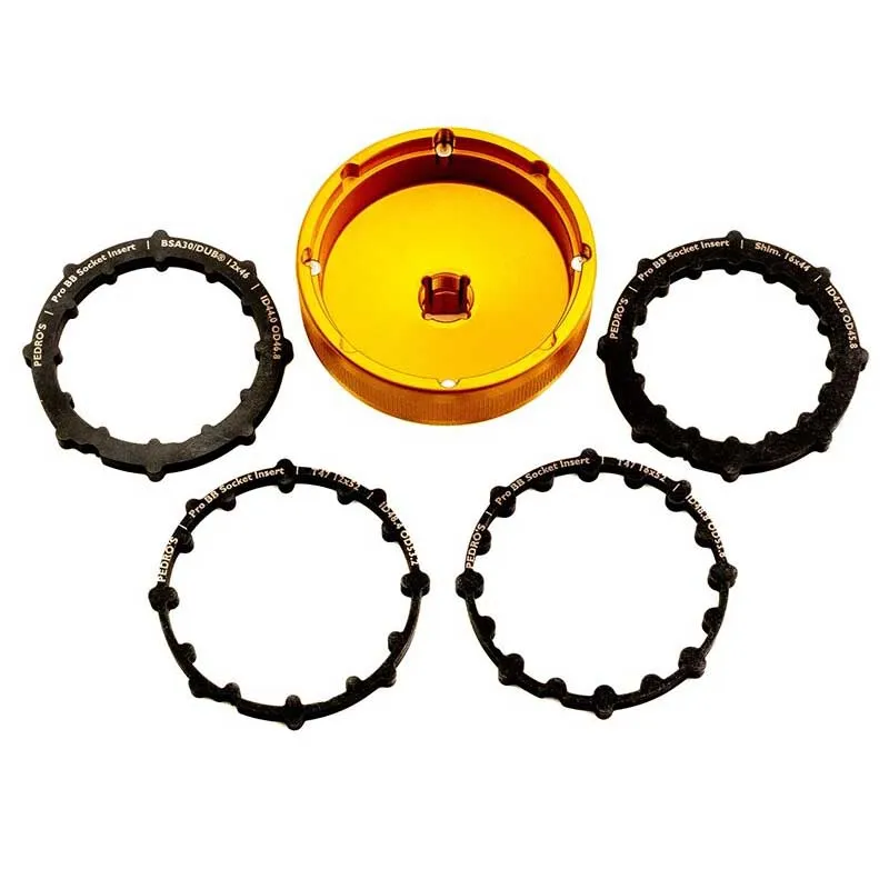 Pedros Pro 5 Adapters Tretlagergehäuse, Gold, One Size Pedros Pro 5 Adapters Tretlagergehäuse, Gold, One Size