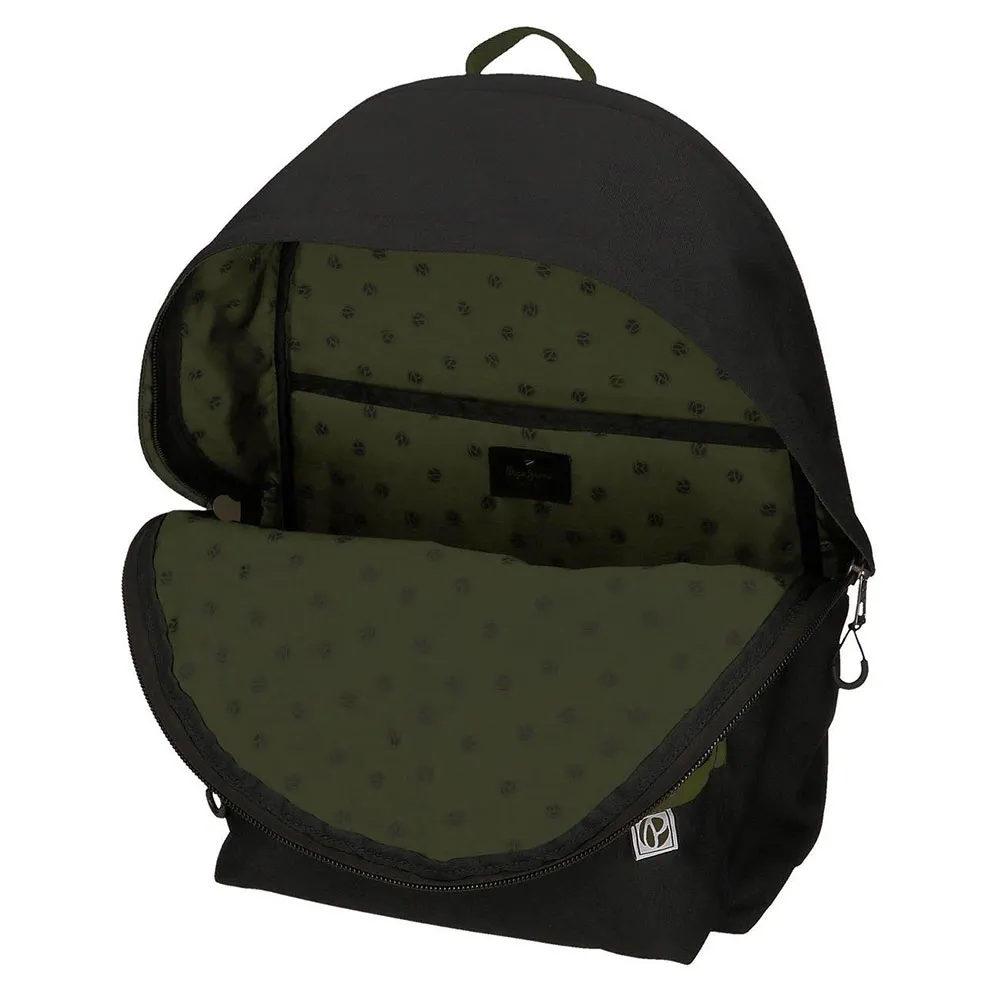 Pepe Jeans Adapt. Luca 44 Cm 24l Rucksack, Black