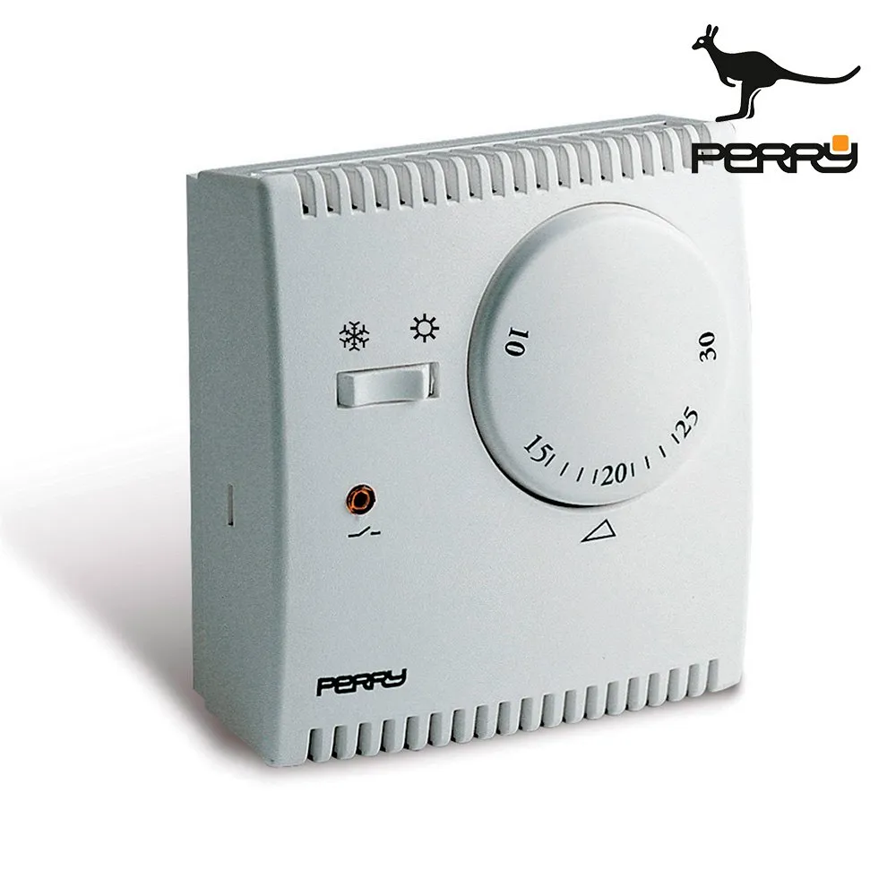 Perry Teg Analogthermostat Mit Licht Und Schalter, White, One Size Perry Teg Analogthermostat Mit Licht Und Schalter, White, One Size