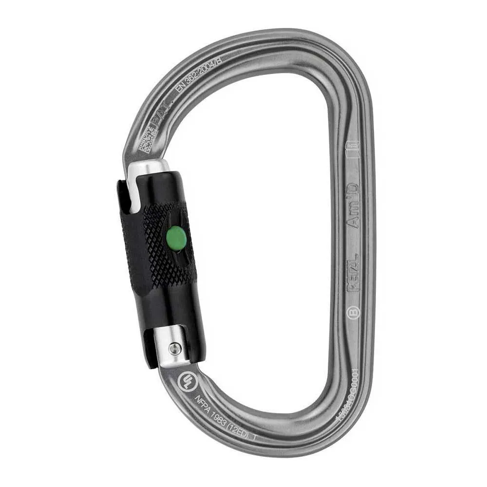 Petzl Am D Ball Lock Karabinerhaken, Grey, One Size Petzl Am D Ball Lock Karabinerhaken, Grey, One Size