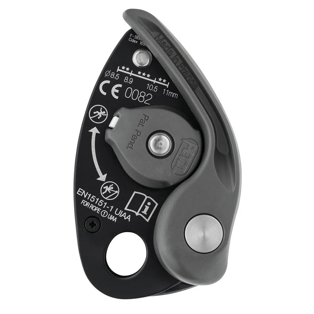 Petzl Grigri + Unterstütztes Bremssystem, Grey, One Size