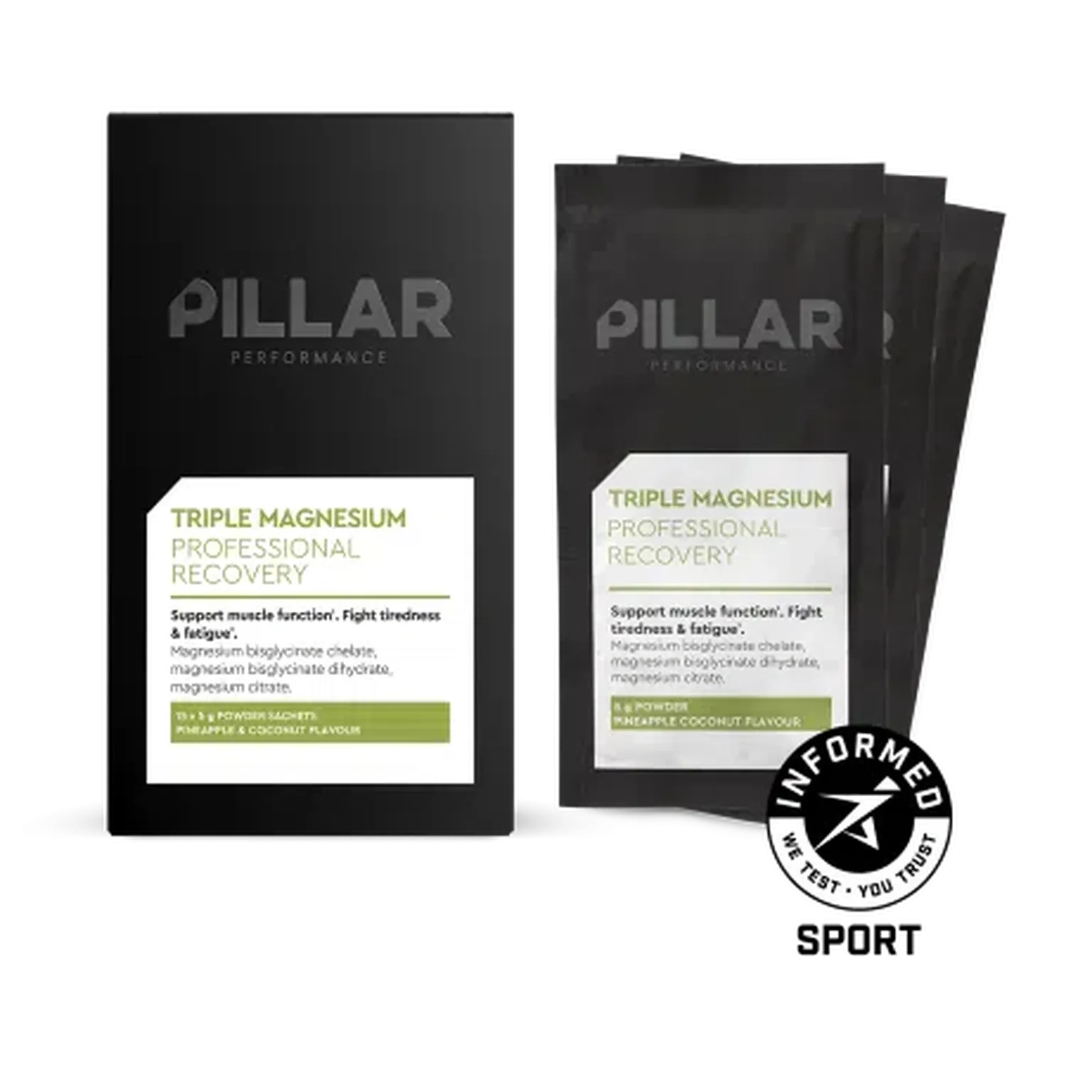 Pillar Performance Professional Recovery Triple Magnesium Travel Pack
