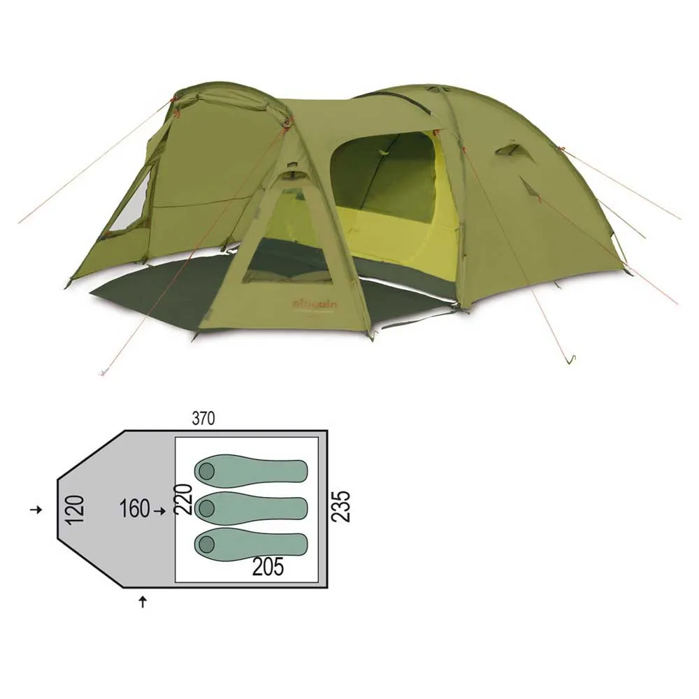 Pinguin Campus 3 Zelt, Green, 3PL Pinguin Campus 3 Zelt, Green, 3PL