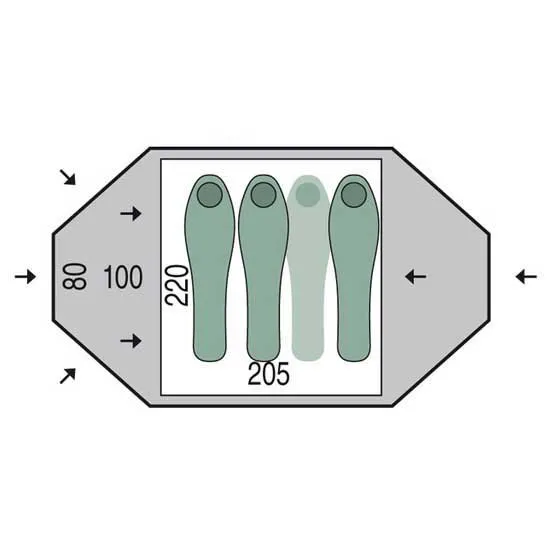 Pinguin Tornado 3 Zelt, Green, 3PL Pinguin Tornado 3 Zelt, Green, 3PL