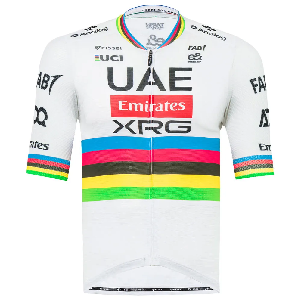 Pissei Tadej Pogacar 2025 World Champ Magistrale Official Kurzarm-radtrikot, Tadej pogacar 2025