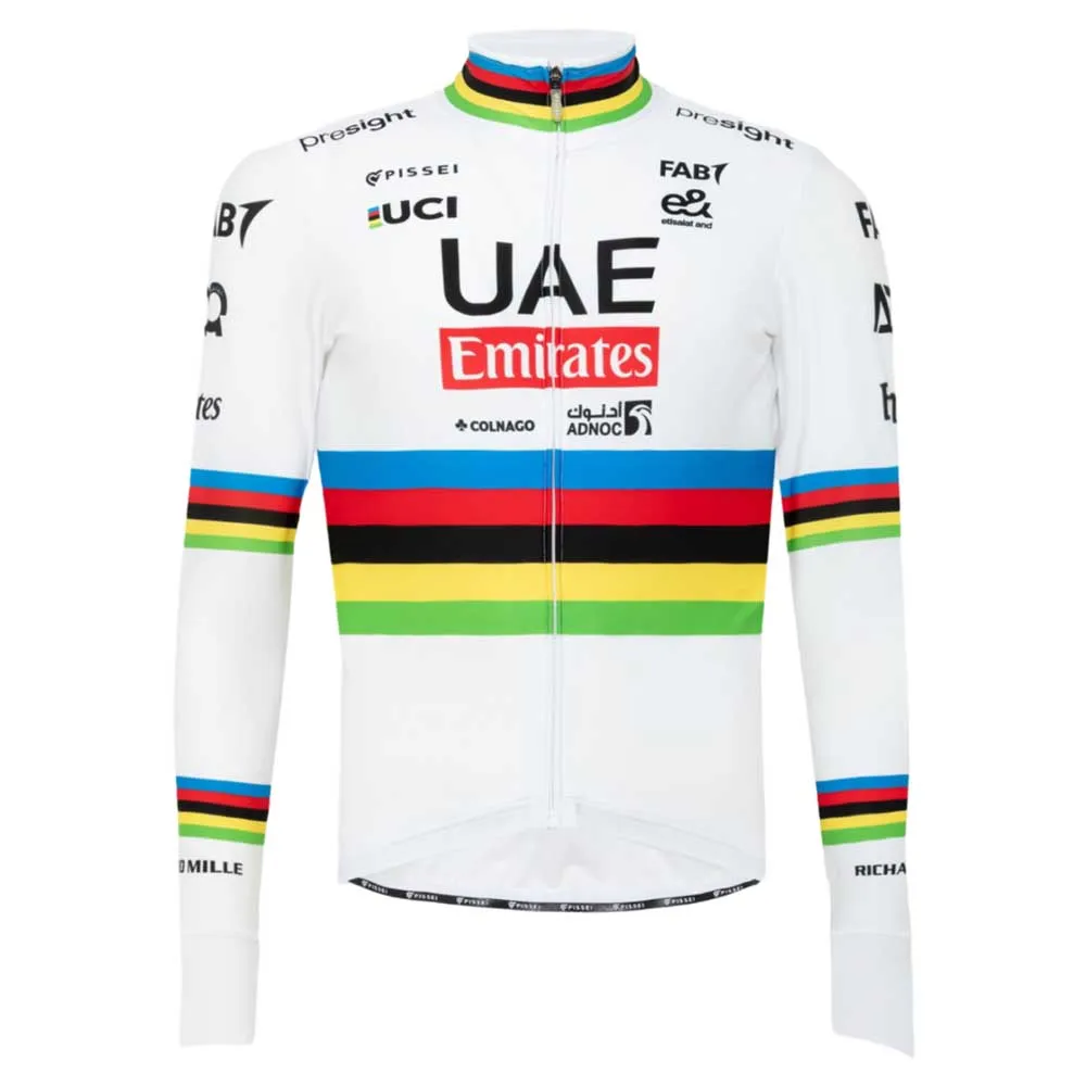 Pissei World Champion Tadej Pogacar 2025 Replica Langarm-trikot, Tadej pogacar 2025 Pissei World Champion Tadej Pogacar 2025 Replica Langarm-trikot, Tadej pogacar 2025