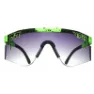 Pit Viper Originelle Sonnenbrille doppelt breit niedrige Helligkeit The Boomslang Fade Unisex, schwarz, TU