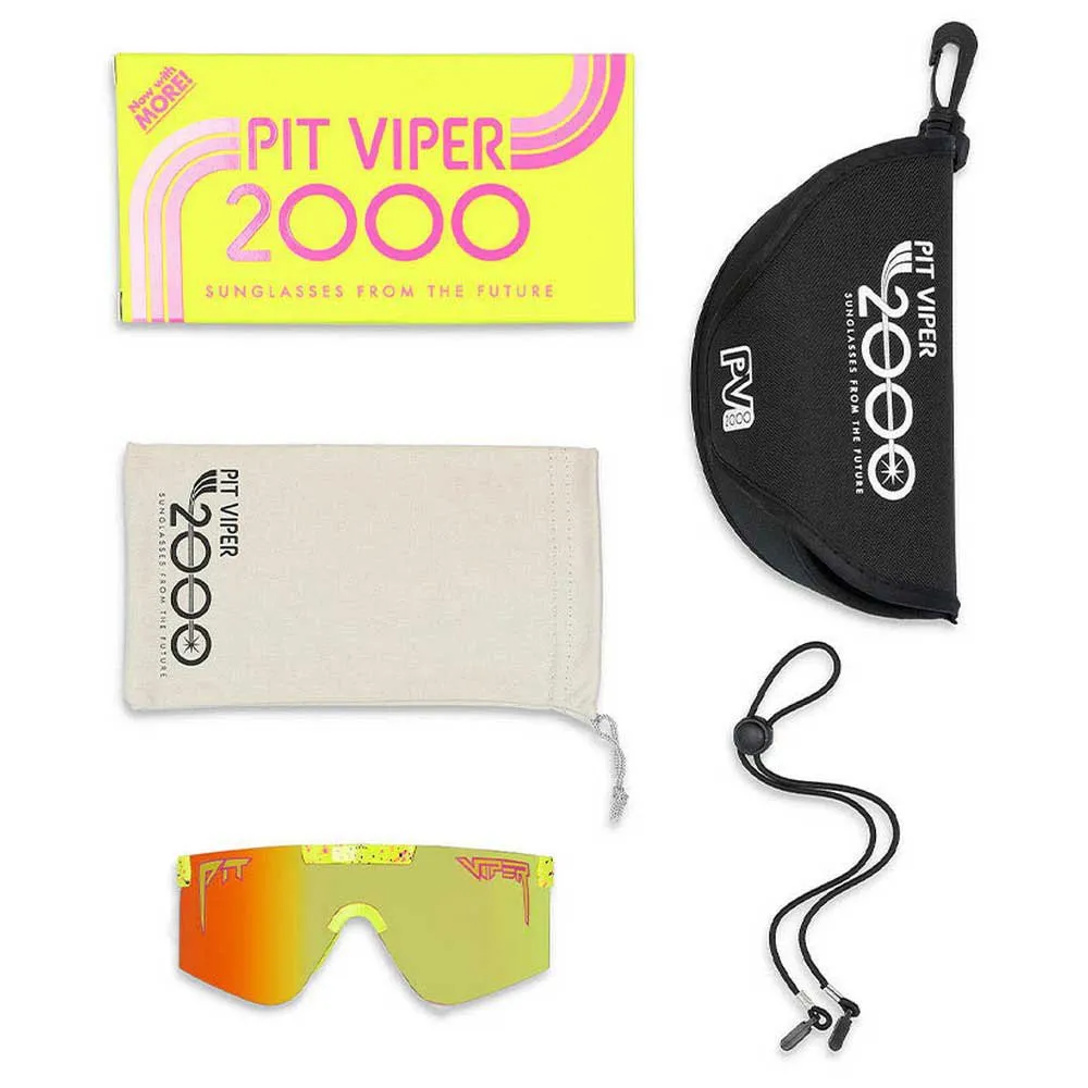 Pit Viper The 2000´s 1993 Sonnenbrille, Yellow, Rainbow Mirror/CAT3 Pit Viper The 2000´s 1993 Sonnenbrille, Yellow, Rainbow Mirror/CAT3