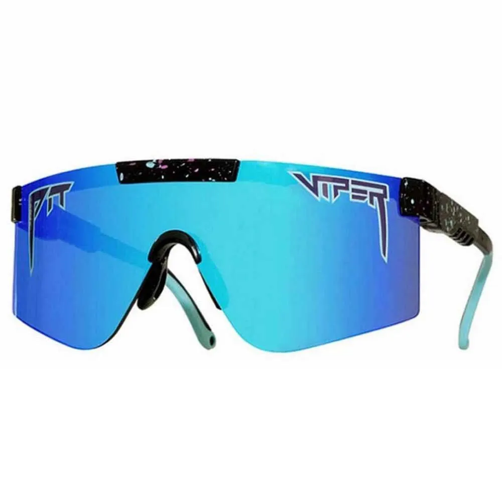 Pit Viper The 2000´s Hail Sagan Polarisierte Sonnenbrille, Black / turquoise, Blue Mirror/CAT3