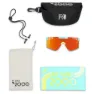 Pit Viper The 2000´s Playmate Sonnenbrille, Turquoise / yellow, Rainbow Mirror/CAT3