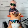 Pit Viper The Cowabunga Sonnenbrille, Blue-green revo polycarbonate monolens