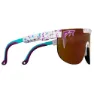 Pit Viper The Elipticals Jet Ski Sonnenbrille, White / turquoise, Rainbow Mirror/CAT3