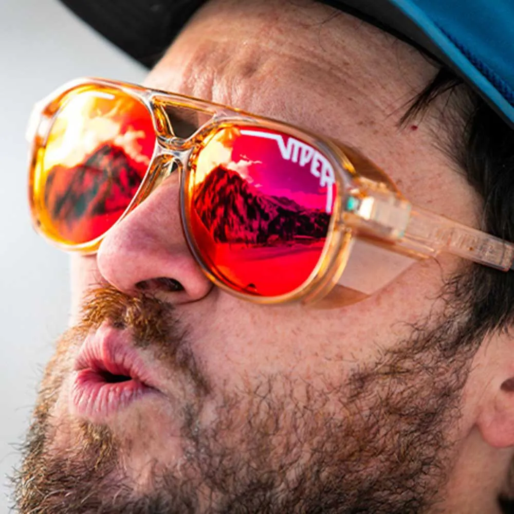 Pit Viper The Exciters Corduroy Sonnenbrille, Clear brown, Pink Mirror/CAT3 Pit Viper The Exciters Corduroy Sonnenbrille, Clear brown, Pink Mirror/CAT3