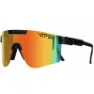 Pit Viper The Originals Double Wides Monster Bull Polarisierte Sonnenbrille, Black, Rainbow Mirror/CAT3