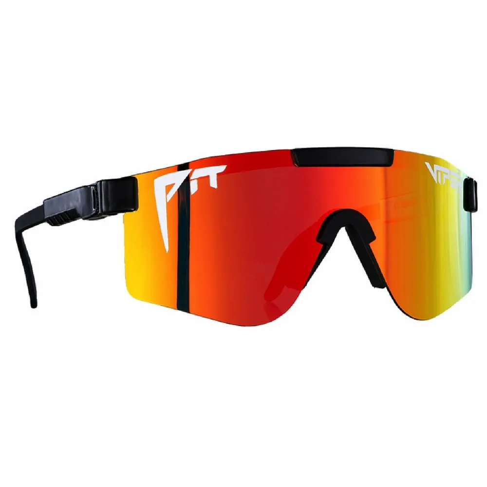 Pit Viper The Originals Double Wides Mystery Polarisierte Sonnenbrille, Black, Rainbow Mirror/CAT3 Pit Viper The Originals Double Wides Mystery Polarisierte Sonnenbrille, Black, Rainbow Mirror/CAT3