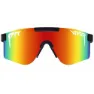 Pit Viper The Originals Double Wides Mystery Polarisierte Sonnenbrille, Black, Rainbow Mirror/CAT3