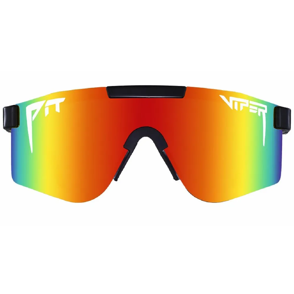 Pit Viper The Originals Double Wides Mystery Polarisierte Sonnenbrille, Black, Rainbow Mirror/CAT3 Pit Viper The Originals Double Wides Mystery Polarisierte Sonnenbrille, Black, Rainbow Mirror/CAT3