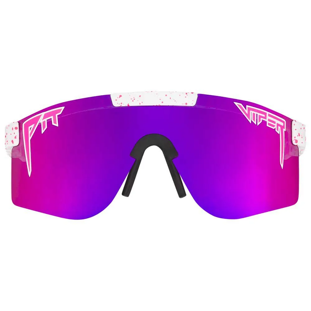 Pit Viper The Originals Labrights Polarisierte Sonnenbrille, White / black, Purple Mirror/CAT3