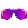 Pit Viper The Originals Labrights Polarisierte Sonnenbrille, White / black, Purple Mirror/CAT3