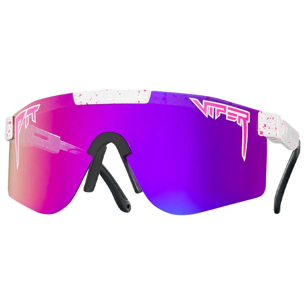 Pit Viper The Originals Labrights Polarisierte Sonnenbrille, White / black, Purple Mirror/CAT3
