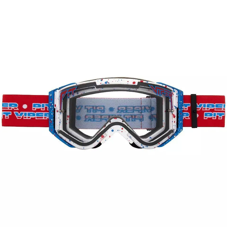 Pit Viper The Roost Rocket Brapstrap Brille, White / red / blue, CAT0 Pit Viper The Roost Rocket Brapstrap Brille, White / red / blue, CAT0