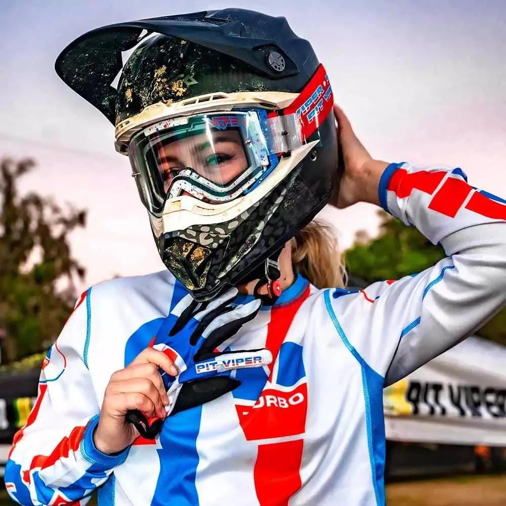 Pit Viper The Roost Rocket Brapstrap Brille, White / red / blue, CAT0 Pit Viper The Roost Rocket Brapstrap Brille, White / red / blue, CAT0