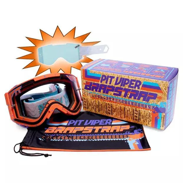 Pit Viper The Teremotto Brapstrap Brille, Orange / purple, CAT0 Pit Viper The Teremotto Brapstrap Brille, Orange / purple, CAT0