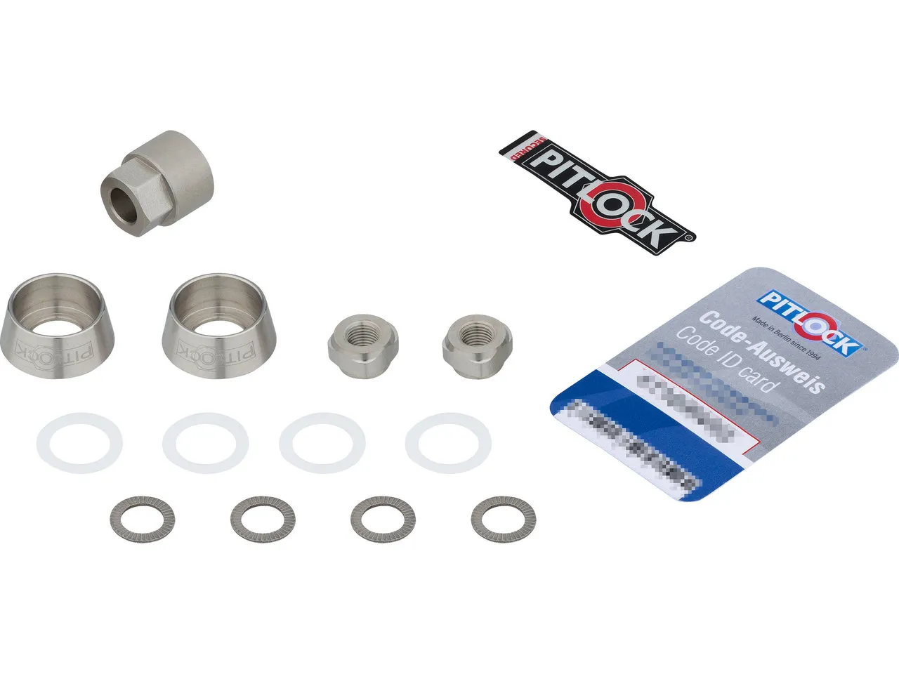 Pitlock Sicherung Set SH 90 Shimano Nabendynamo, Silber, Zweifach Pitlock Sicherung Set SH 90 Shimano Nabendynamo, Silber, Zweifach