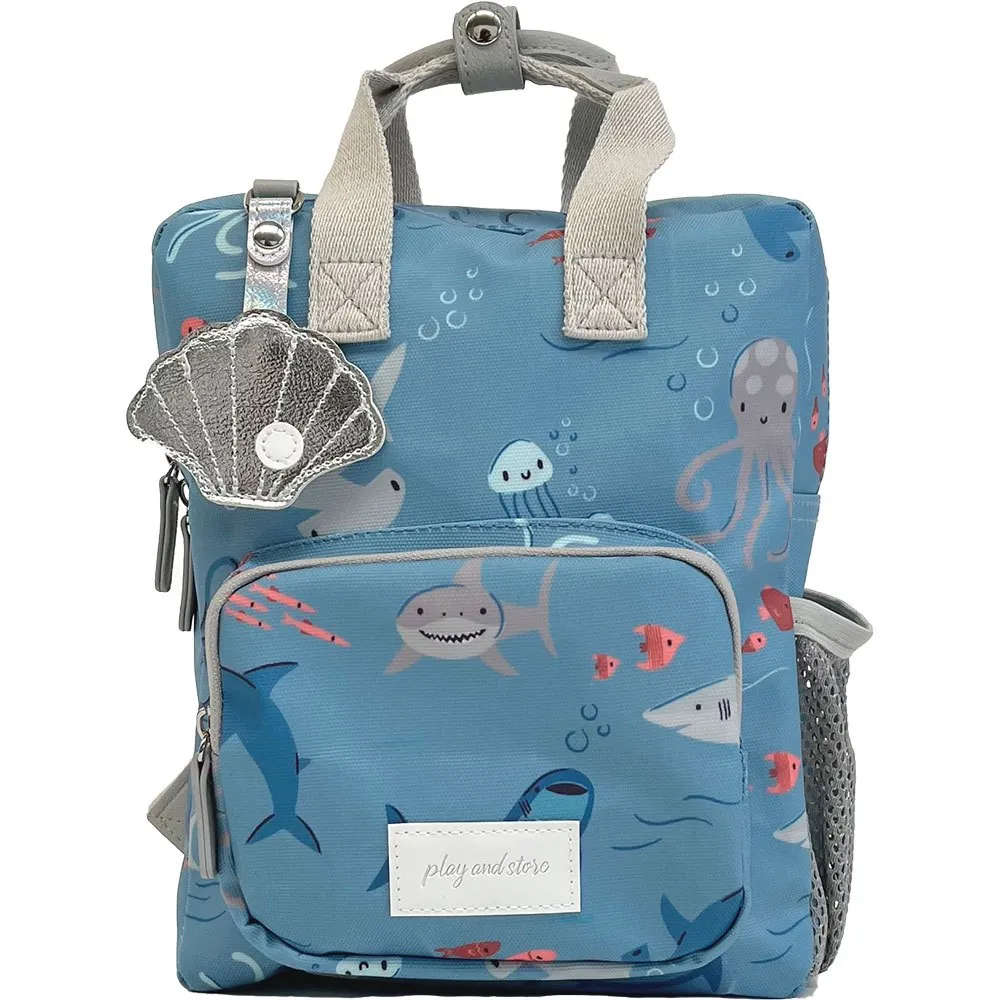 Play And Store Sharks Mini Rucksack, Multicolor Play And Store Sharks Mini Rucksack, Multicolor