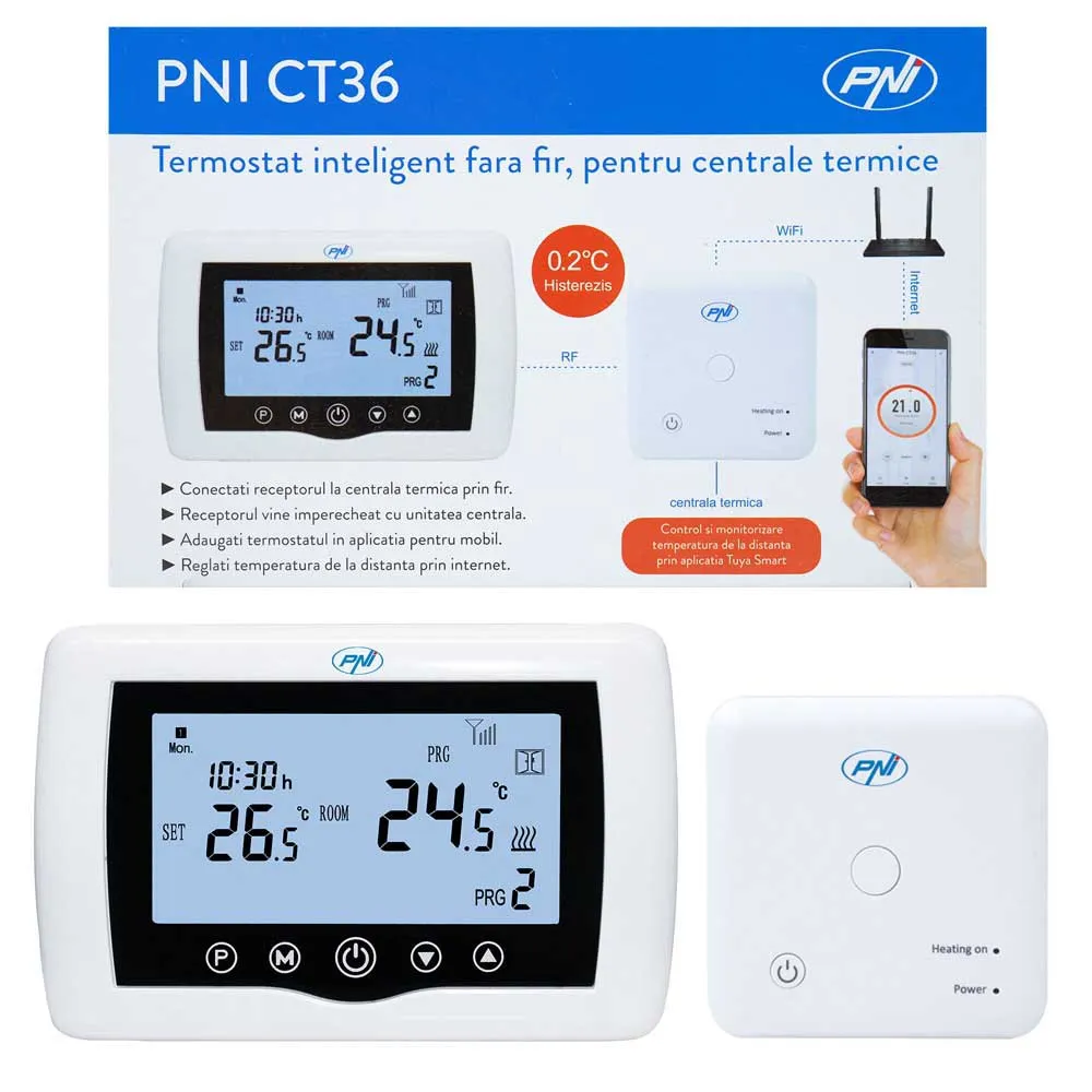 PNI Ct36 Intelligenter Thermostat, Black / white, One Size