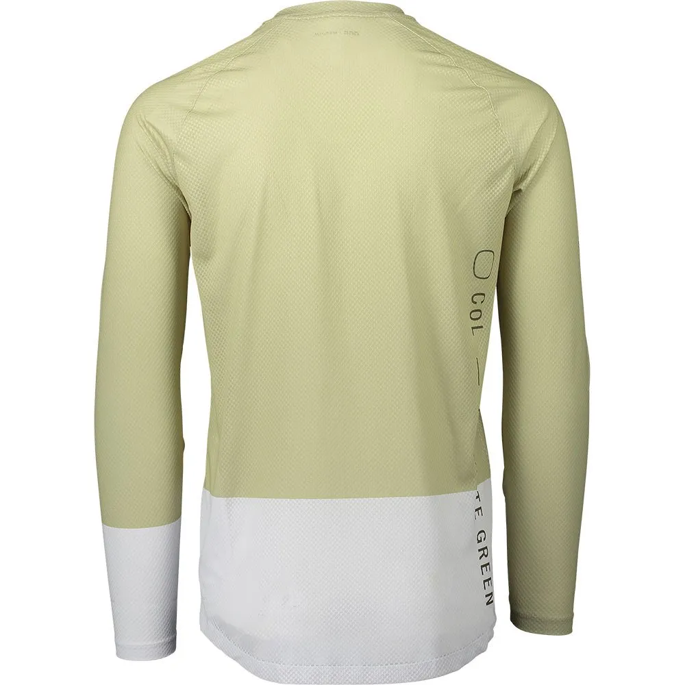POC Mtb Pure Langarm-trikot, Prehnite green / hydrogen white, L