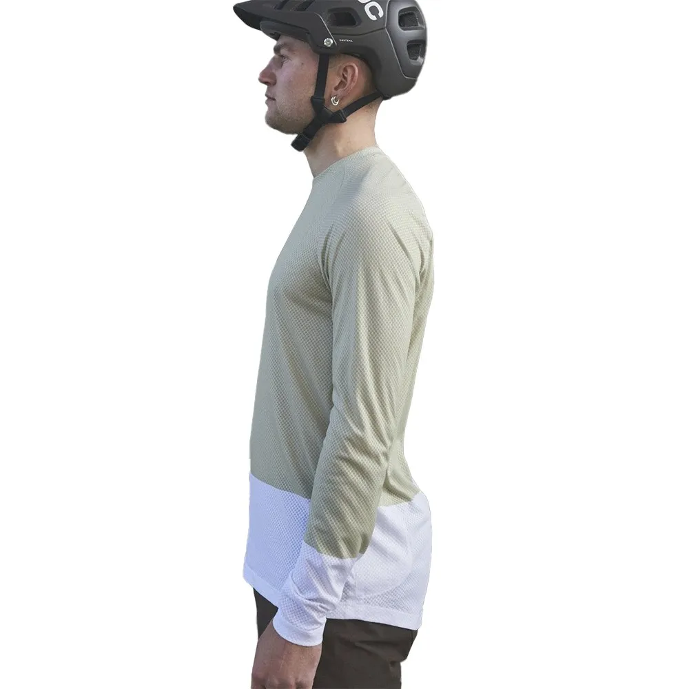 POC Mtb Pure Langarm-trikot, Prehnite green / hydrogen white, L
