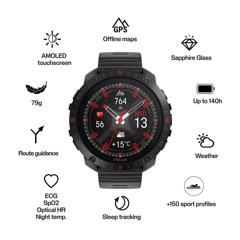 Polar Grit X2 Pro Uhr + H&l-armband Polar Grit X2 Pro Uhr + H&l-armband