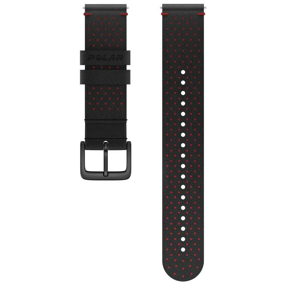 Polar Leder Gurt 20 Mm, Black / grey Polar Leder Gurt 20 Mm, Black / grey