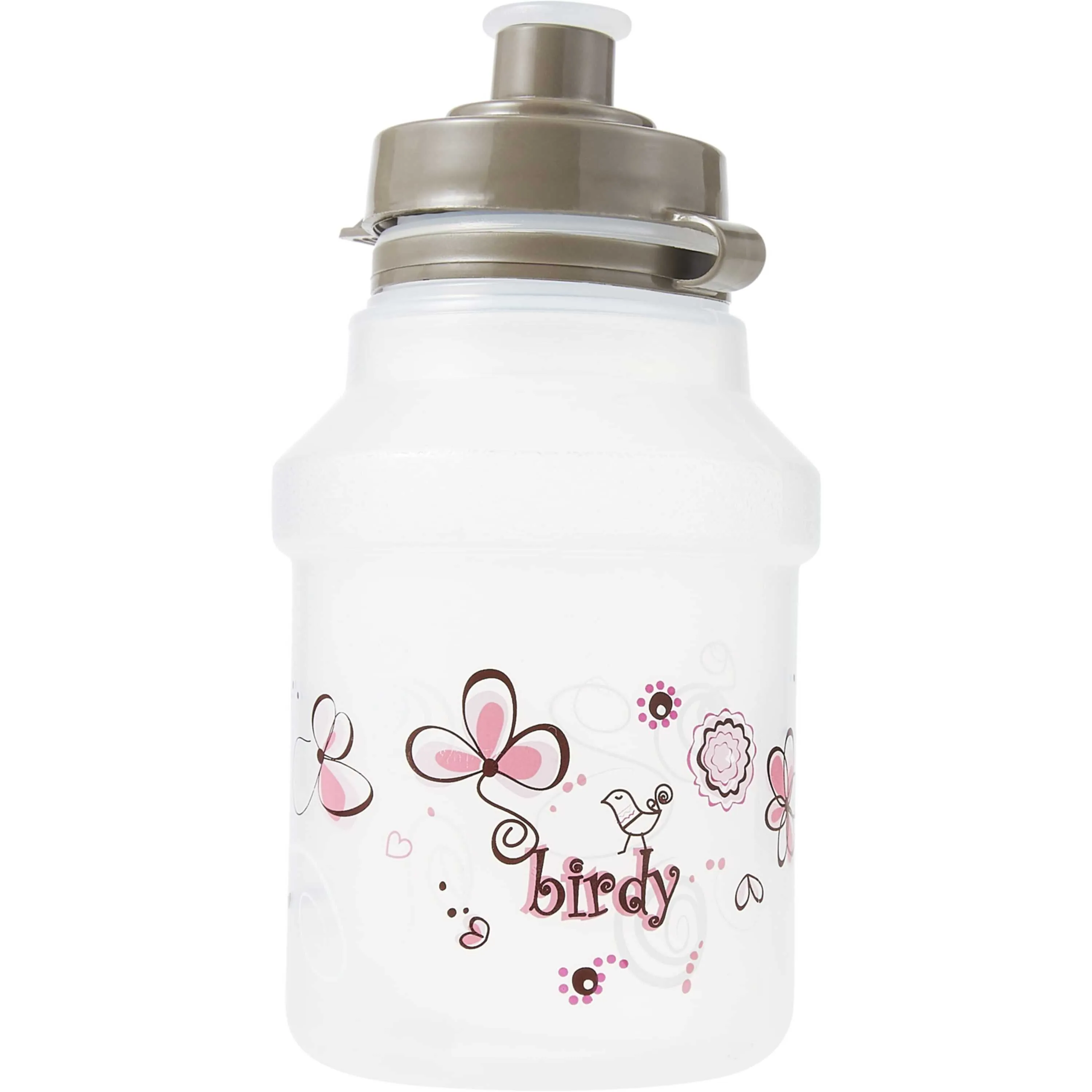 Polisport Trinkflasche + klarer Trinkflaschenhalter Clipverschluss Birdy Unisex, weiß, 350ml Polisport Trinkflasche + klarer Trinkflaschenhalter Clipverschluss Birdy Unisex, weiß, 350ml