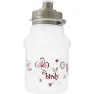 Polisport Trinkflasche + klarer Trinkflaschenhalter Clipverschluss Birdy Unisex, weiß, 350ml