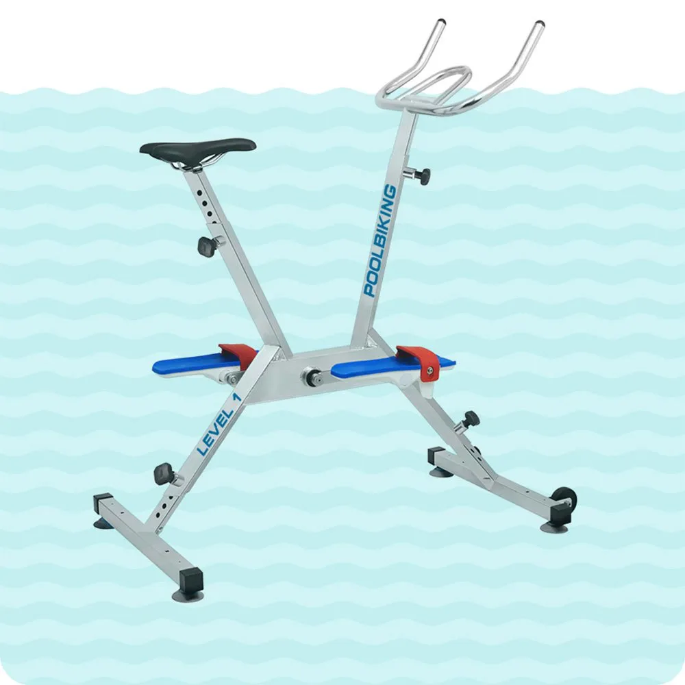 Poolbiking Level 1 Aquabike, Aluminium, One Size Poolbiking Level 1 Aquabike, Aluminium, One Size