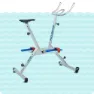 Poolbiking Level 1 Aquabike, Aluminium, One Size